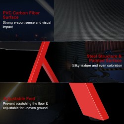 Pelipöytä hiirimatolla, kuuloketelineellä ja ohjaintelineillä