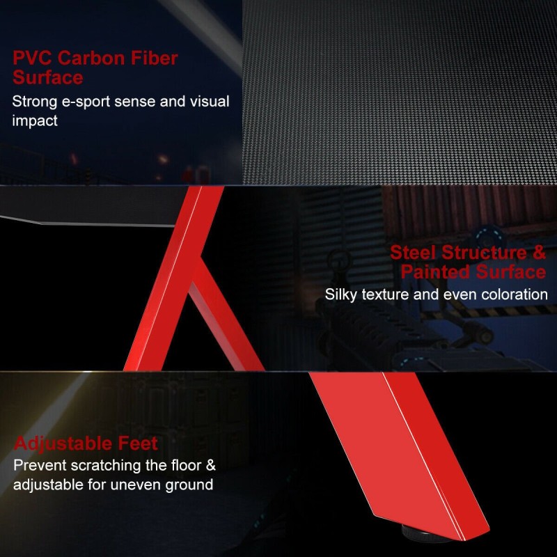 Pelipöytä hiirimatolla, kuuloketelineellä ja ohjaintelineillä