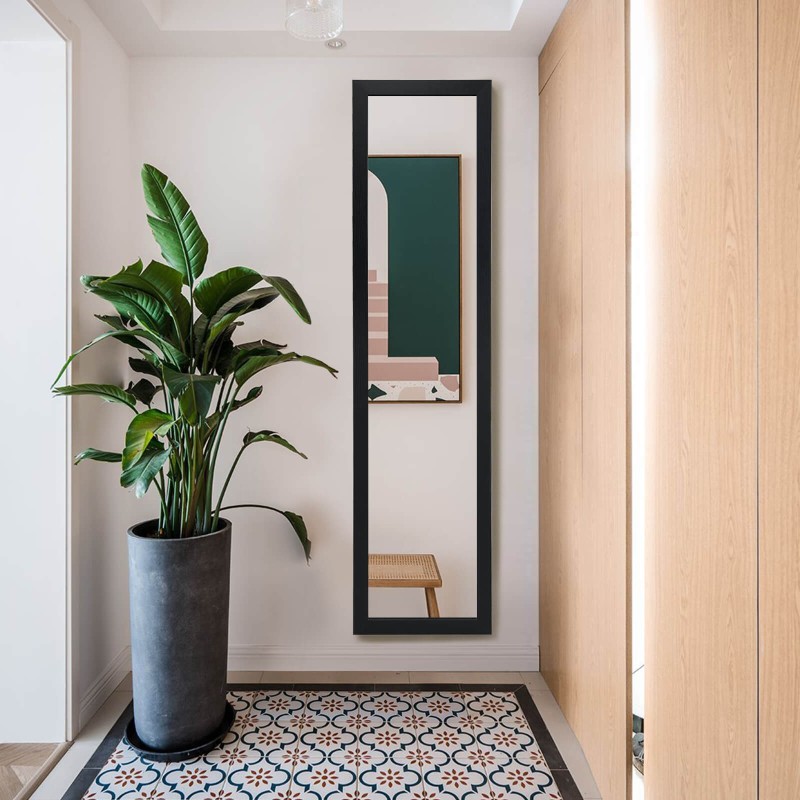 Kaksikäyttöinen kokovartalopeili mustalla MDF-kehyksellä