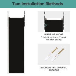 Valkoinen kokovartalopeili säädettävillä koukuilla 120x37 cm