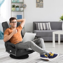 Taitettava harmaa lattiasohva, 6-asentoinen selkänoja, ergonominen design Taitettava harmaa lattiasohva, 6-asentoinen selkänoja, ergonominen design