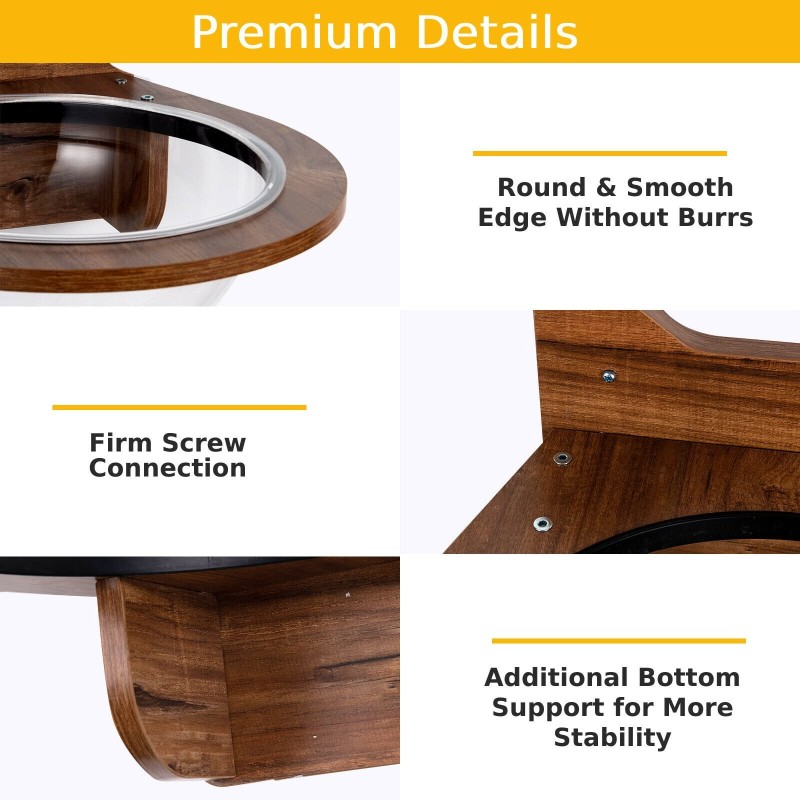 Seinään kiinnitettävä läpinäkyvä kissanpeti ruskea