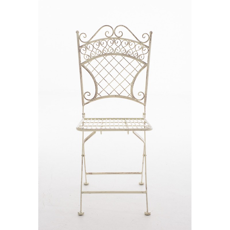 Nostalginen Adelar-puutarhatuoli raudasta antiikkipatinalla terassille ja puutarhaan