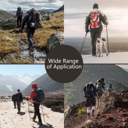 Säädettävät alumiiniset vaellussauvat musta 65-135 cm