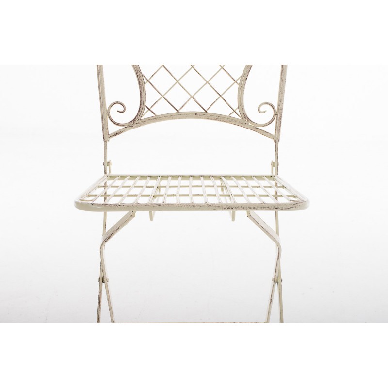 Nostalginen Adelar-puutarhatuoli raudasta antiikkipatinalla terassille ja puutarhaan