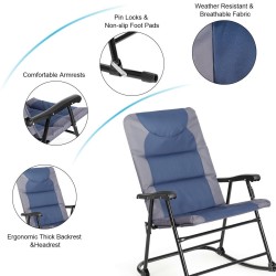 Kolmen osan sininen taitettava bistro-setti ulkokäyttöön