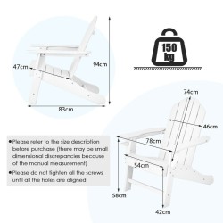 Ergonominen valkoinen ulkotuoli mukitelineellä patioon