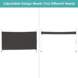 Sisäänvedettävä harmaa markiisi käsikammella ulkokäyttöön