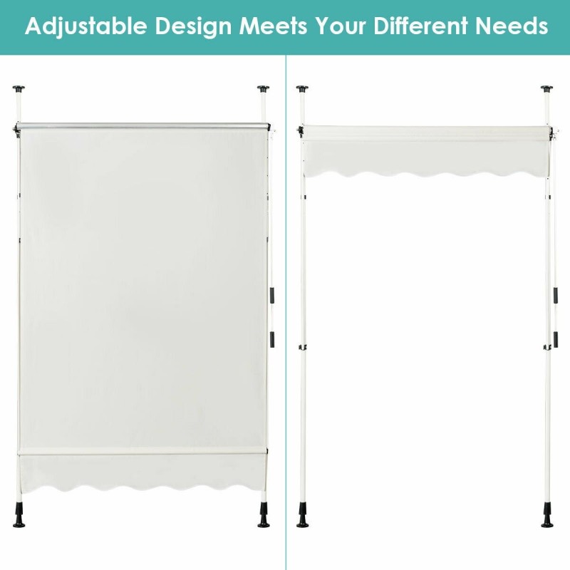 Teleskooppimarkiisi UV-suoja vedenpitävä 150x120 cm beige