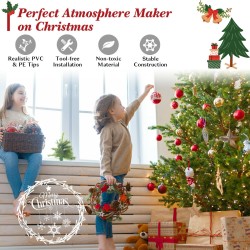 Keinotekoinen vihreä joulukuusi 180 cm metallijalalla