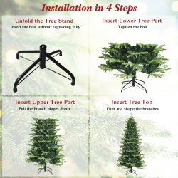 Keinotekoinen vihreä joulukuusi 180 cm metallijalalla