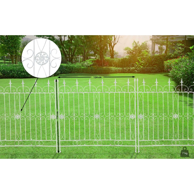 Viehättävä rautainen puutarha-aita köynnöksille 124 cm leveä