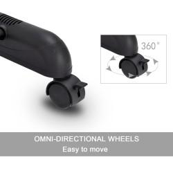 Säädettävä musta vaateteline kenkähyllyllä ja pyörillä