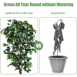 Keinotekoinen ficus-puu 180 cm, luonnollinen vihreä sisustukseen
