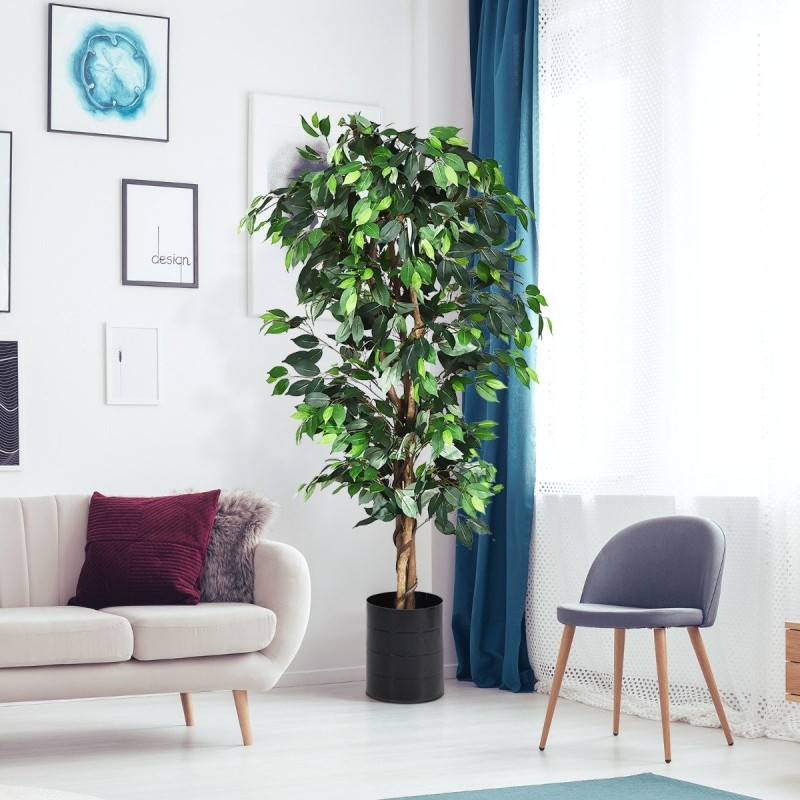 Keinotekoinen ficus-puu 180 cm, luonnollinen vihreä sisustukseen