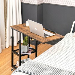 Säädettävä ruskea  kannettavan tietokoneen pöytä sängylle ja sohvalle