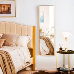 Kultainen säädettävä kokovartalopeili seinälle tai ovelle