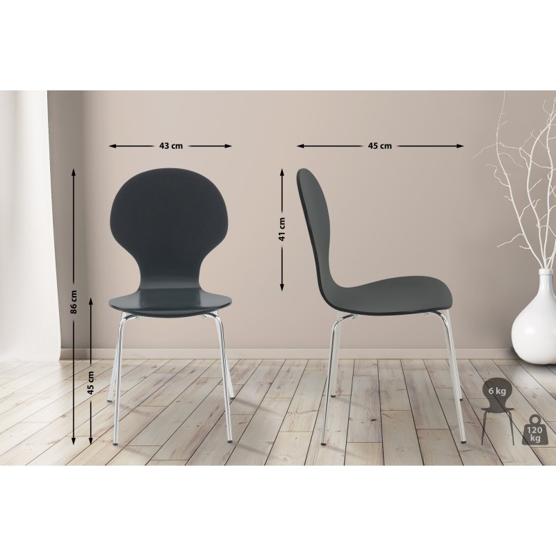 Diego ergonominen pinottava tuoli krominvärisellä rungolla