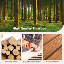 Rullattava säänkestävä puinen puutarhapolku, vaaleanruskea