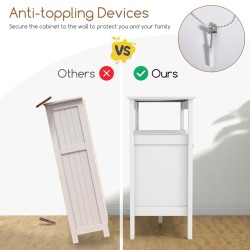 Valkoinen monikäyttöinen viinikaappi irrotettavalla viinitelineellä