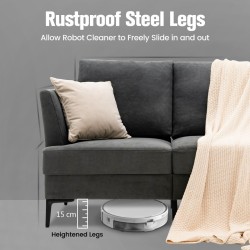 Moderni harmaa 2-istuttava pellavakangassohva ergonomisilla käsinojilla