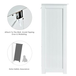 Valkoinen monikäyttöinen kylpyhuonekaappi 3 laatikolla