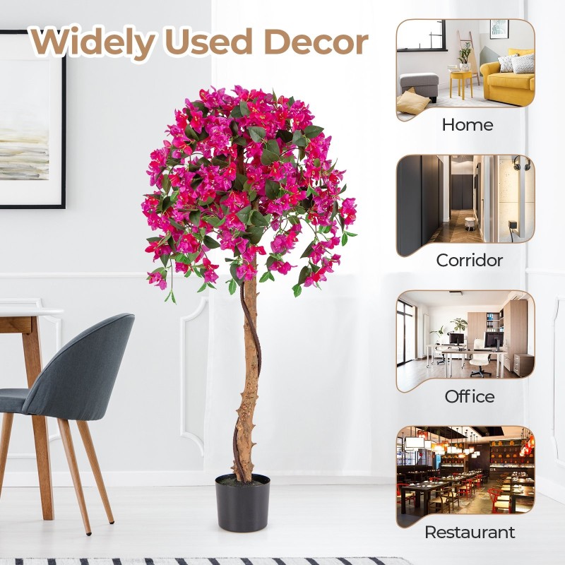 Keinotekoinen atsaleapuu 130cm, 576 kukkaa, 288 lehteä, rosa