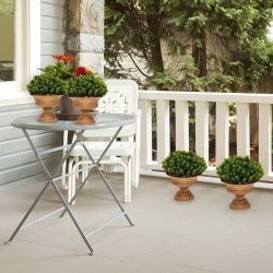 Neljä kappaletta mini tekokuusisetti ruukuilla - vihreä