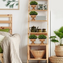 Neljä kappaletta mini tekokuusisetti ruukuilla - vihreä