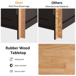 Rullaava keittiösaareke viinitelineellä ja säädettävällä hyllyllä ruskea