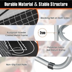 Taitettava musta koripallo-arcade-peli moninpelivaihtoehdoilla