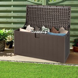 Suuri ruskea HDPE-säilytyslaatikko ulkokäyttöön 400L