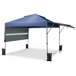 Sininen popupkatos 16m² ulkoilmaan ja juhliin