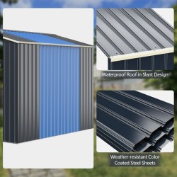 Puutarhavajan säänkestävä laajennussarja, harmaa, 1,77 m²