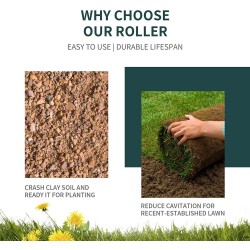 Vihreä kestävä 63L puutarhanurmikon jyrä u-kahvalla