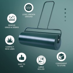 Vihreä kestävä 63L puutarhanurmikon jyrä u-kahvalla