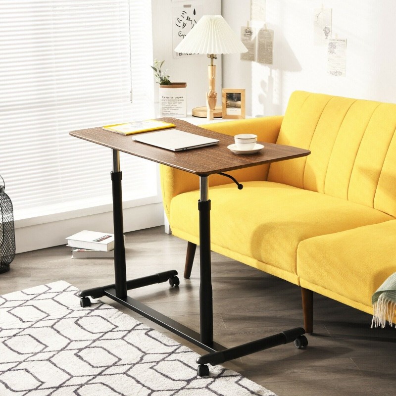 Korkeussäädettävä kannettavan pöytä pyörillä kotiin ja toimistoon