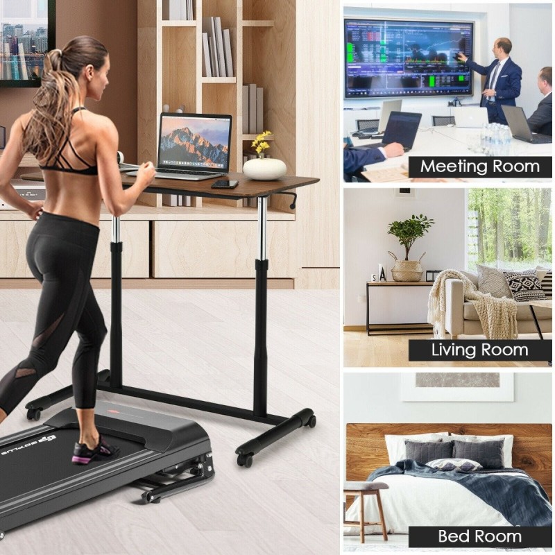 Korkeussäädettävä kannettavan pöytä pyörillä kotiin ja toimistoon