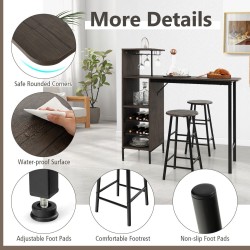 Rustiikkinen baaripöytäsetti viinin ystäville ja rentoutumiseen