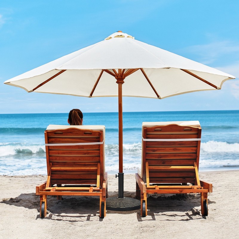 Pronssinen säänkestävä aurinkovarjon jalusta, säädettävä kiinnitysnuppi