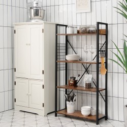 Teollinen 4-tasoinen kirjahylly, säädettävä, kahvinvärinen Teollinen 4-tasoinen kirjahylly, säädettävä, kahvinvärinen