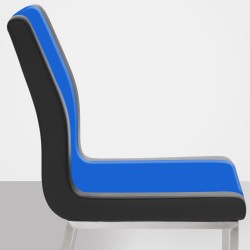 Moderni ruokailutuoli keinonahalla ja teräsrungolla - mukava ja tyylikäs