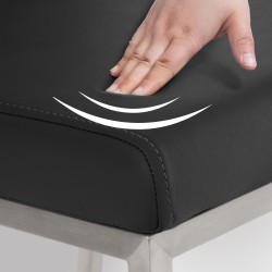 Moderni ruokailutuoli keinonahalla ja teräsrungolla - mukava ja tyylikäs