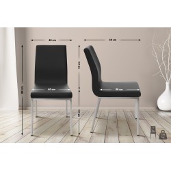 Moderni ruokailutuoli keinonahalla ja teräsrungolla - mukava ja tyylikäs