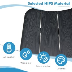 Taitettava kaidepöytä, säädettävä korkeus, musta, ulkokäyttöön