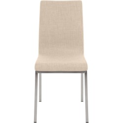 Colmar tyylikäs ruokatuoli kangasverhoilulla ja korkealla selkänojalla