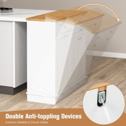 Kippimallinen valkoinen roskakaappi keittiöön ja säilytykseen