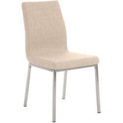 Colmar tyylikäs ruokatuoli kangasverhoilulla ja korkealla selkänojalla