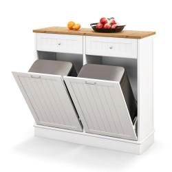 Kippimallinen valkoinen roskakaappi keittiöön ja säilytykseen