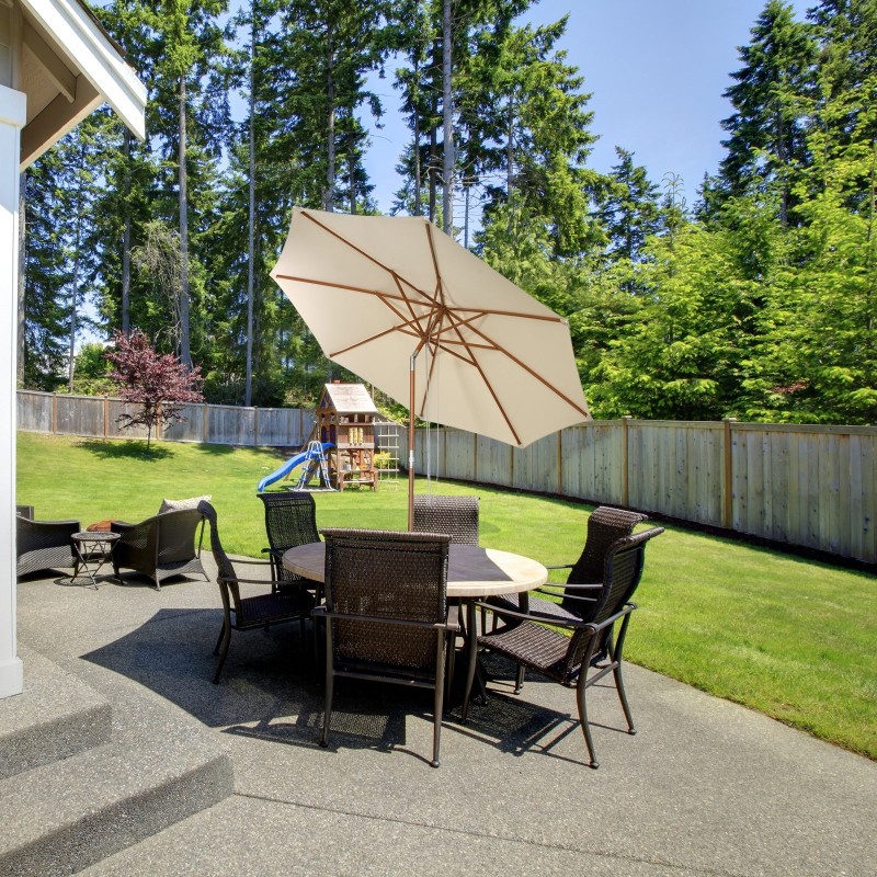 Puinen terassivarjo 300 cm, kallistettava, beige